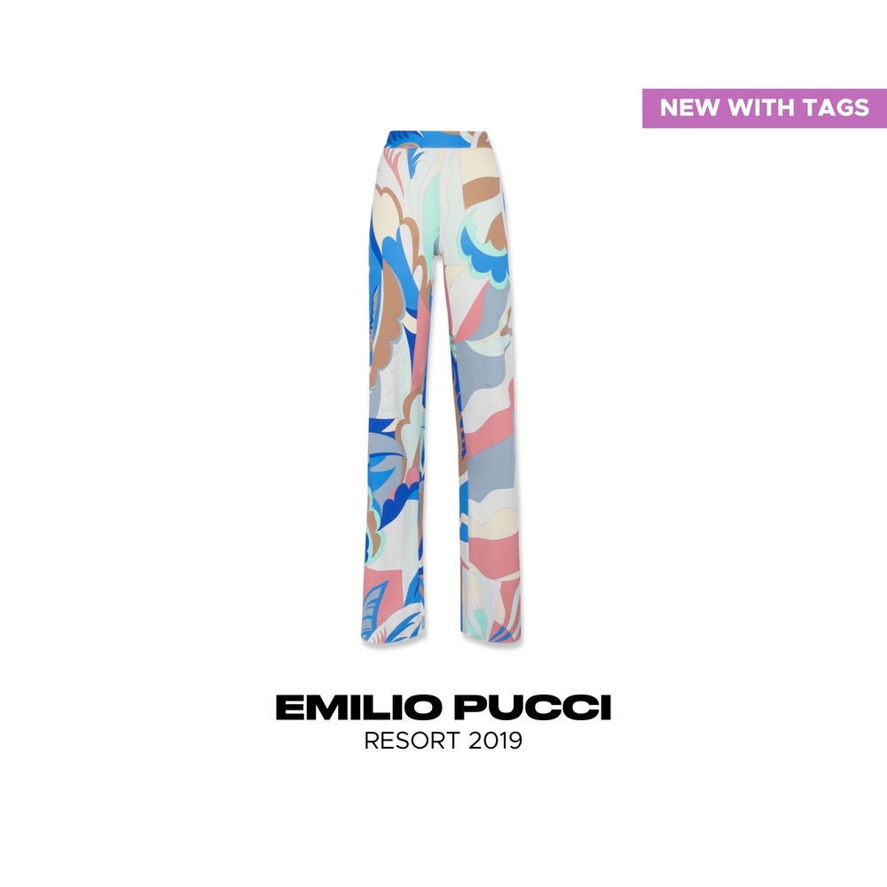 🤑 SOLD 🤑 NEW Emilio Pucci SS19 Acapulco Print Flared Trousers